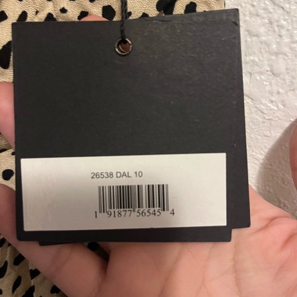 New Mac Duggal One Shoulder Animal Print Maxi Dress Size 10 - Picture 4 of 7